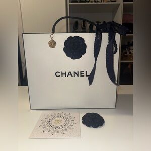 Chanel Gift Bag with Camellia Charm